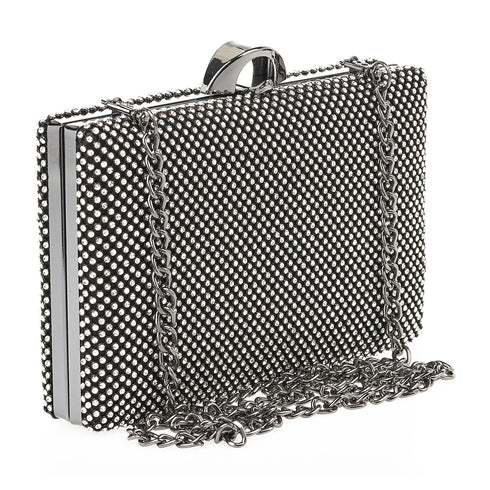 Verde Γυναικείο Τσαντάκι Βραδινό 01-1648 Μαύρο